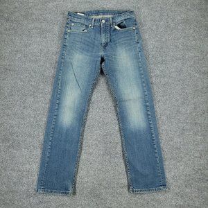 Levi's Jeans Men's 29 Blue Straight Leg Denim Dark Wash Pockets Red Tab (29x28)